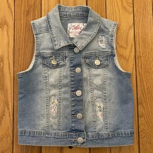 Girls Justice Denim Vest Size 6/7